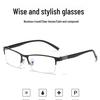 Color-Changing Men's Classic Half-Frame Myopia Glasses