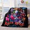 Clown Horror Decke Flanelldecke für Bett, Sofa, Camping, Wandern, Picknick Zubehör, Geschenk für Familie Fan Geschenke