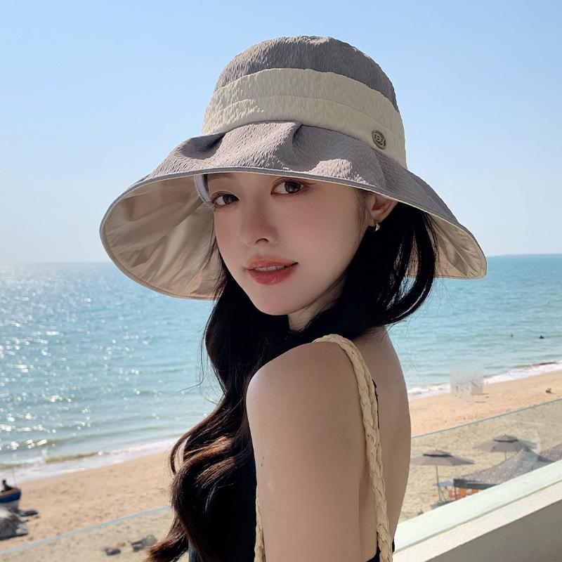 Korean New Hat Summer Seaside Protection Ultraviolet Sun Hat Women's High End Sun Protection Sun Hat