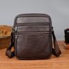 Genuine Cowhide Leather Men Travel Sling Bag Casual Shoulder Crossbody Bags for Male Casual Messenger Bag Satchel Bags