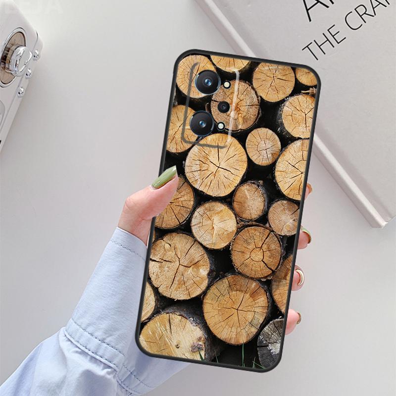 Muster Holztexturen Für Realme C67 C61 C75 C55 C53 C51 C21Y C25S GT 6 6T 5 GT7 Pro 10 11 12 13 14 Pro Plus Hülle
