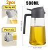 2 In1 Oil Spray Bottle Plastic Kitchen Barbecue Cooking Olive Oil Dispenser Oil Jar Baking Vinegar Soy Sauce Spray Container