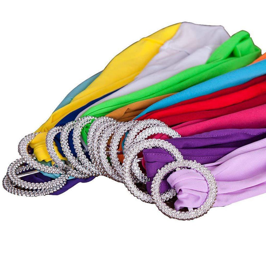 50pieces Premium Easy To Install And Replace Chair Cover Band With Buckle Slider Sashes Bow