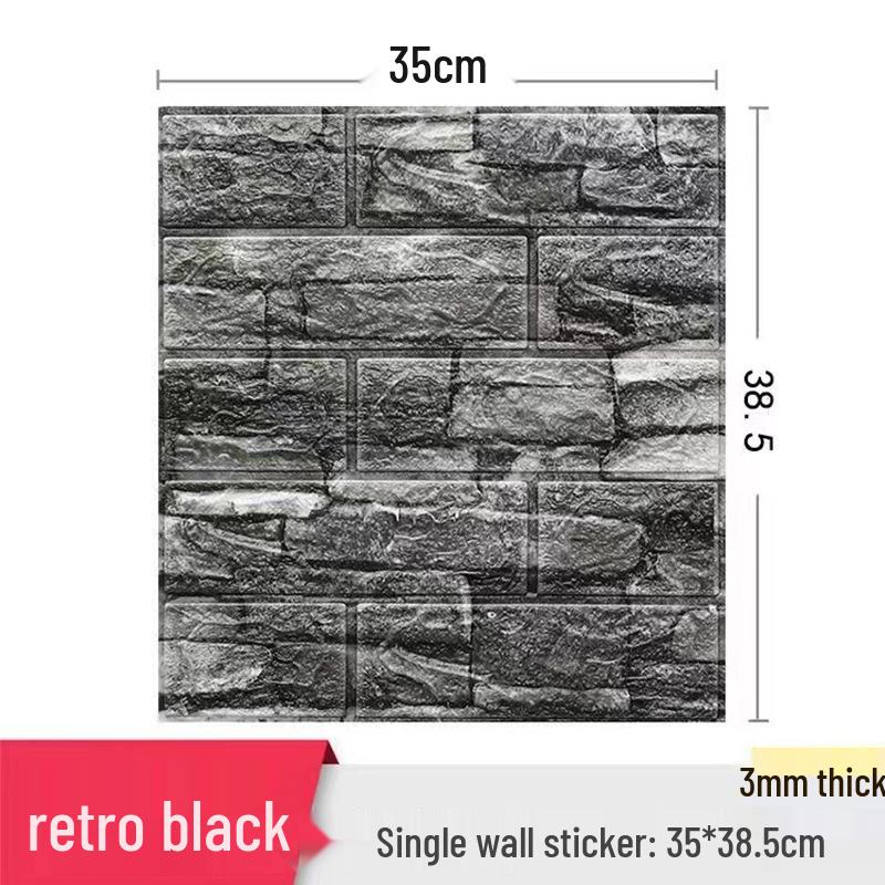 

3D XPE Пена Самоклеящиеся Кирпичные Наклейки на Стену - 35x38.5см Декоративные Обои Single Piece