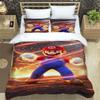 Comfortable Bedding Set, 3D Cartoon Mario Three-piece Set, Including Duvet Cover and Pillowcases.
