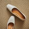 Women's High-heeled Single Shoes Simple and Versatile Thick Heel Large Size Square Head Shallow Mouth Low-top Shoes