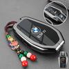 Leather Car Key Case with LED Display for BMW G11 G12 G30 G31 G01 G02 5 7 Series X5 X7 M5 M8 M760Li LCD Smart Remote Cover Shell qa6