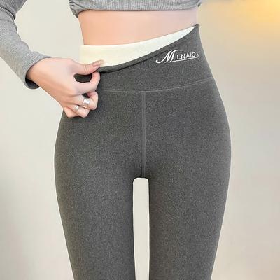 Winter Leggings Fleece Lined Thick Women Outdoor Wear Cotton Pants Self Heating High Waist Tight Sherpa Warm Trousers