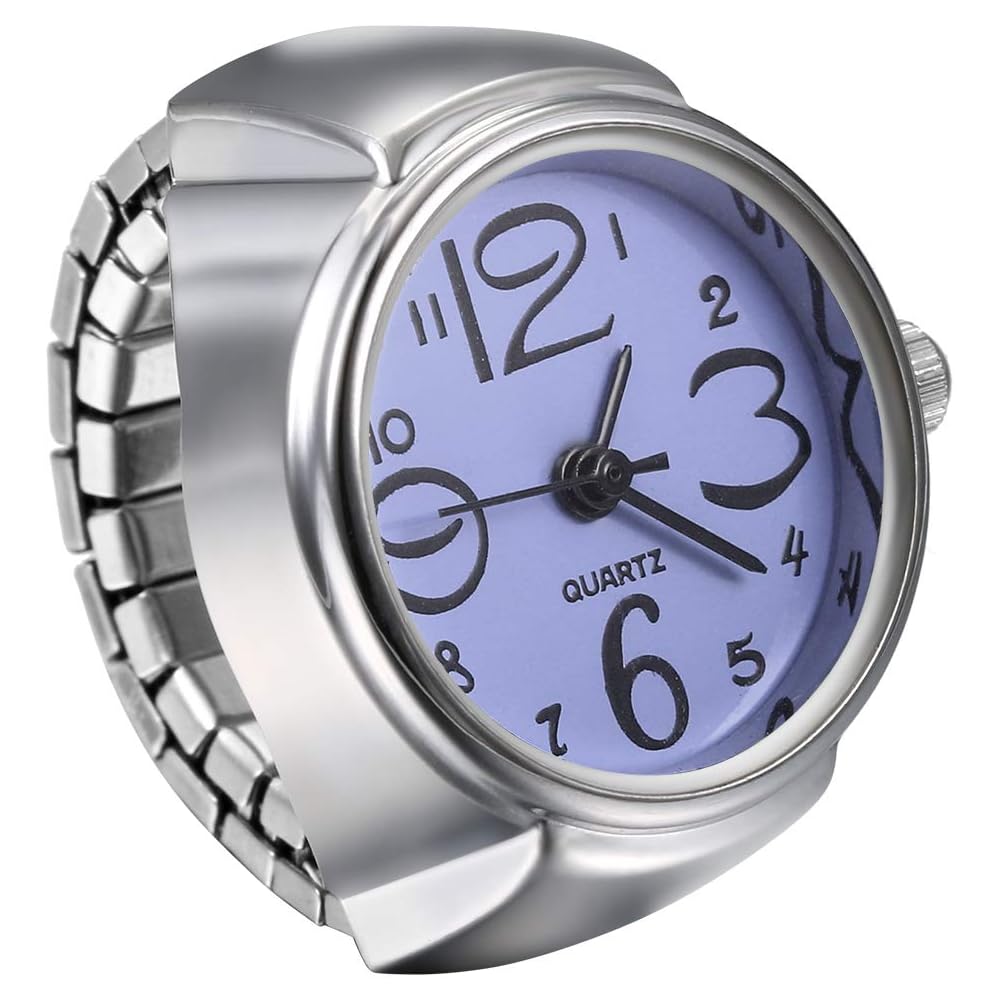 JewelryWe Stainless Steel Link Watch Ring Waterproof Analog Quartz Business Casual Fashion Accessory