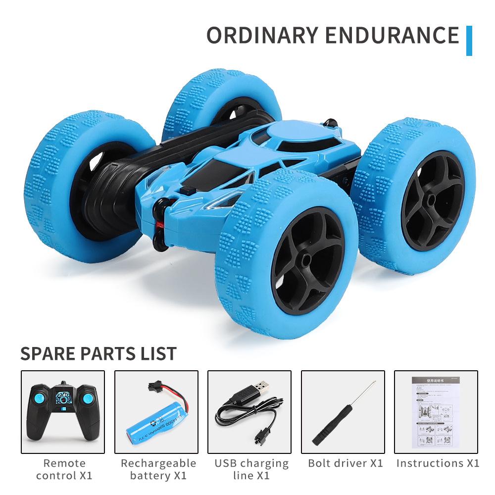 RC Stunt Car 1PCS Double-sided Stunt Car High Speed 360 Degree Rotation Tumbling Car Lights Kids RC Car Toys