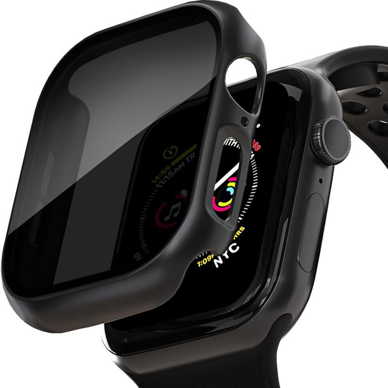 

Privacy Anti-Spy PC Hard Bumper Case for Apple Watch 10 9 8 45mm 40mm 44MM 42mm 46mm Full Cover for IWatch Ultra 7 SE 6 5 4 3 2 Series 4 5 6 SE 40MM чорний