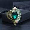 Retro Crystal Susceptible Dress Brooch Personality Versatile High-end Clothing Coat Coat Accessories
