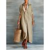 Summer New Style Women's Color-matched Cardigan Fashion-attentive Dress with Loose Fit