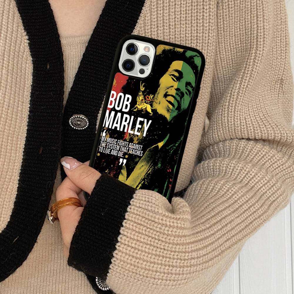 

Singer B-Bob M-Marleys Phone Case For IPhone 16 Pro Max 15 14 Plus 14 13 12 11 17 PC+TPU Cases Back Cover iPhone 14 pro