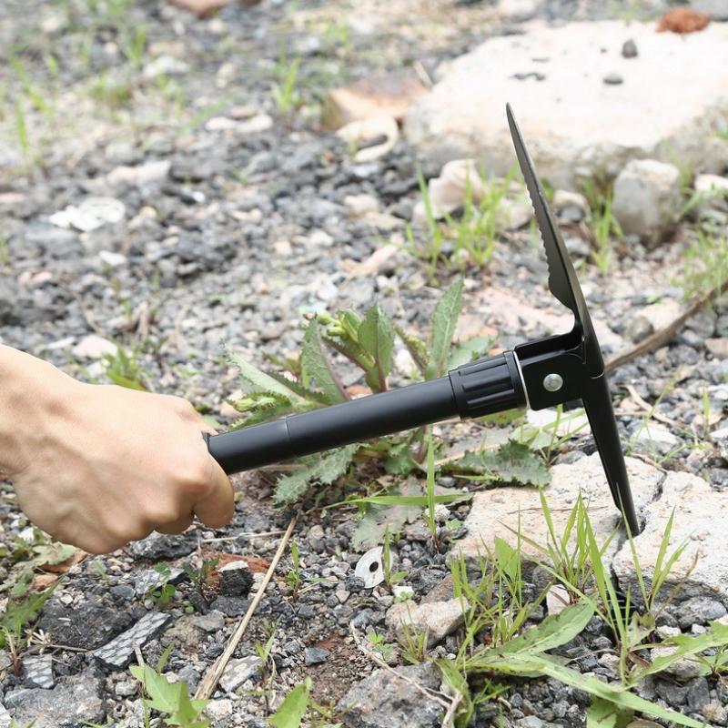 Outdoor Camping Shovel Outdoor Rescue Multi-Function Three In One Folding Multipurpose Shovel Outdoor Camping Equipment Tools