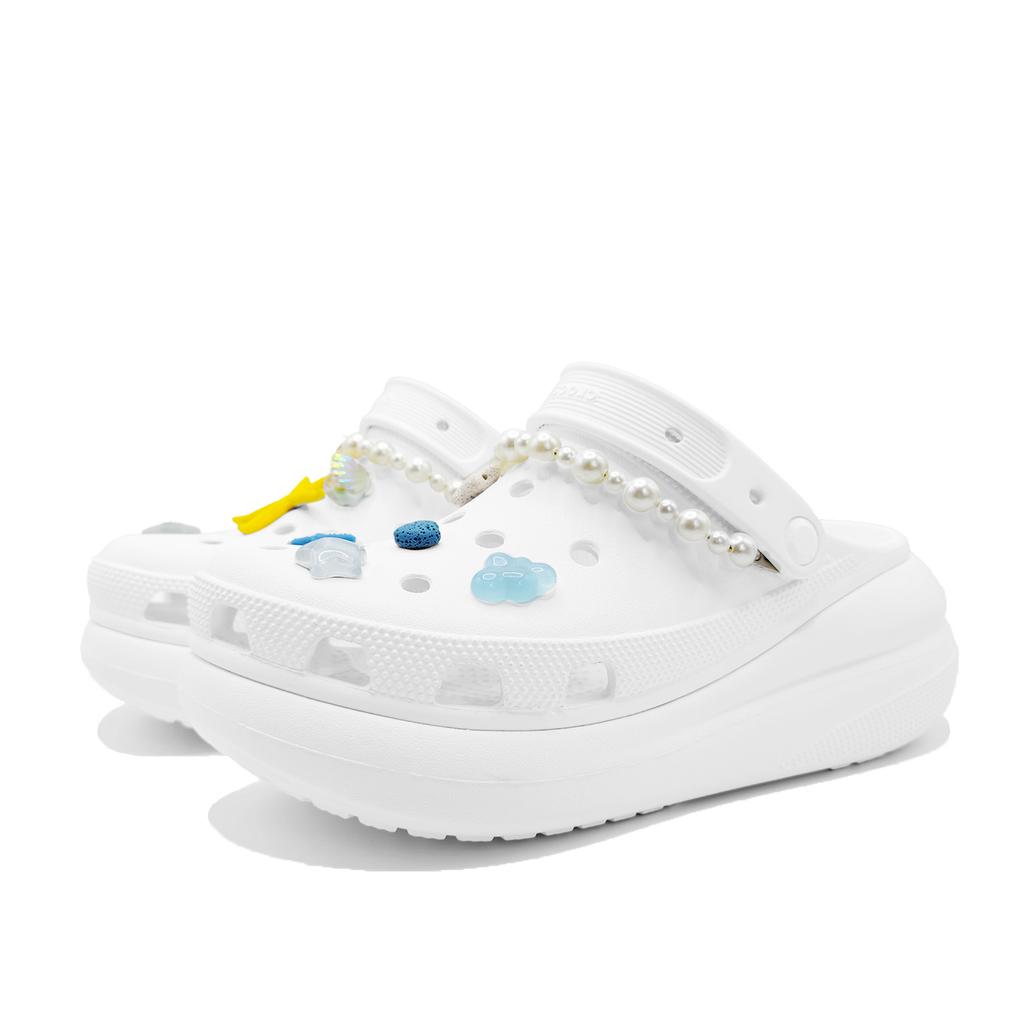 Crocs Crush Clog EVA Small Fragrance Simple and Fresh Fashion and Versatile Hole Shoes Women's White