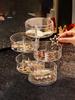 5-layer rotating jewelry storage box - transparent, dust-proof plastic, for storing earrings, rings, necklaces and hair accessor