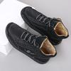 Shoes New Men Casual Shoes Handmade Leather Loafers Comfortable Men's Shoes Quality Split Leather Flat Moccasins Men Sneakers