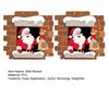 Santa Claus Breaking Wall Christmas Stickers Removable PVC Decals Funny Santa with Gift Bag Breaking Through Wall Art for Bedroom Backdrop Decor