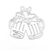 Cheers Oktoberfest Design Pattern Metal Cutting Die Stencil for DIY Scrapbooking Album Photo Embossing Paper Card Craft Decor