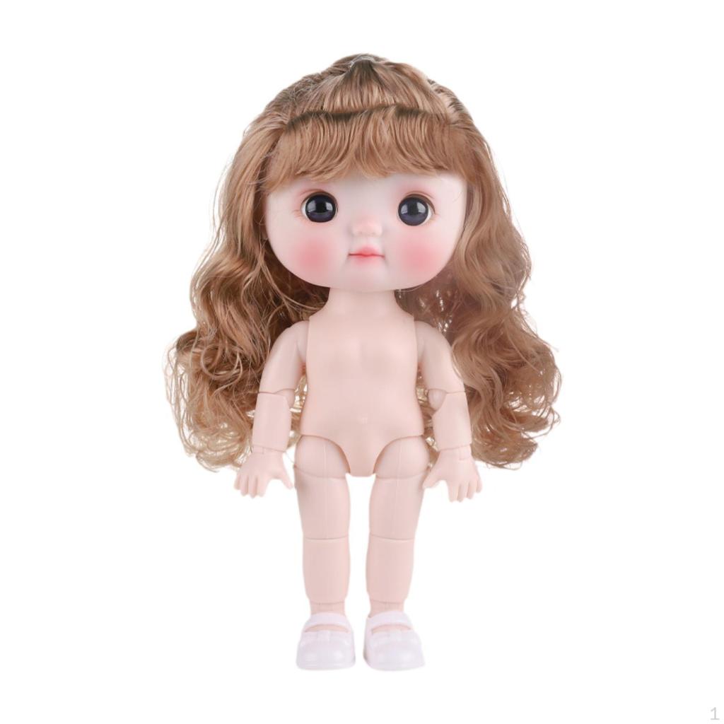 21cm BJD Doll with Footwear Interactive Design Movable Joints Educational Toy for Girls Gift Holiday