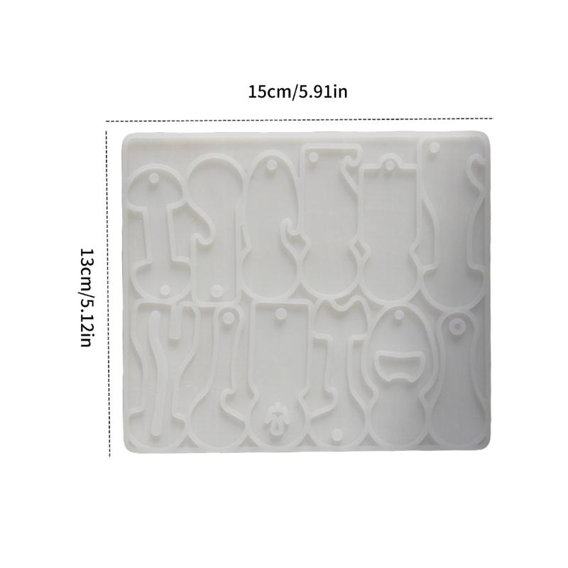 Reusable Silicone Trolley Tokens Mould Flexible Resin Keychain Crafting Tool for Homemade Decoration Projects Supplies