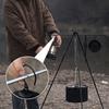Outdoor Cooking Tripod Portable Aluminum Alloy Combination Burning Rack Camping Picnic Firewood Hanging Pot Rack Grill Tool