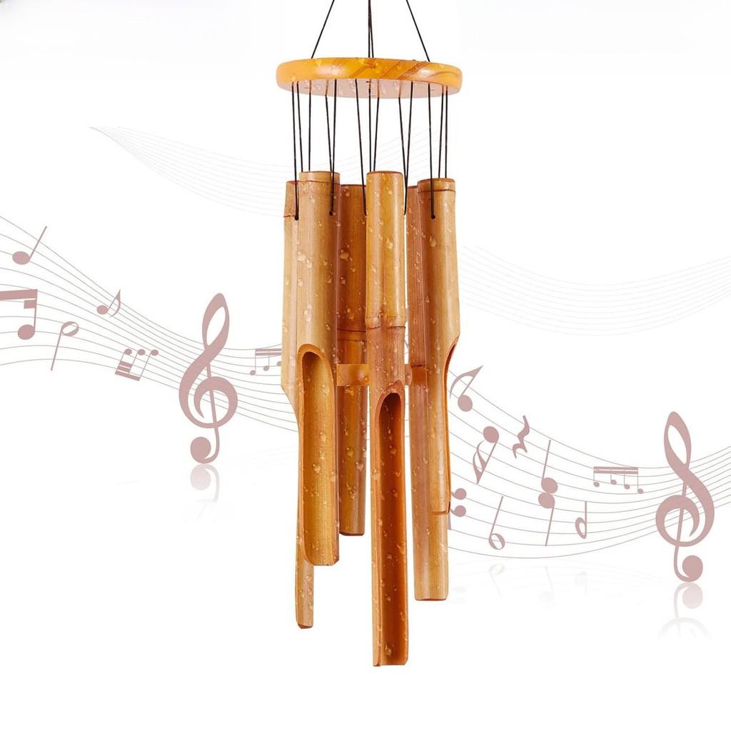 Outdoor Bamboo Wind Chime With Handcrafted Design For Garden Decor