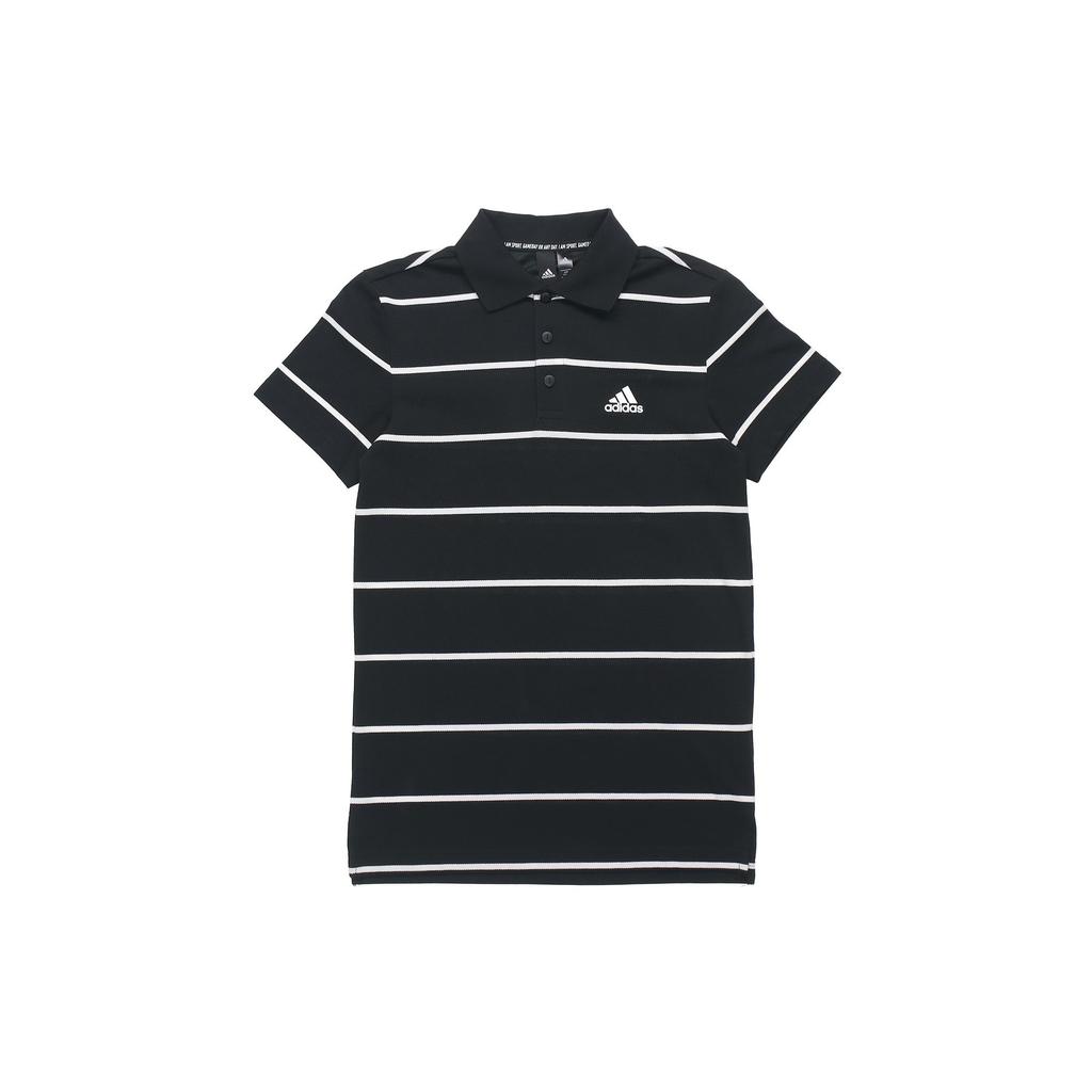 Adidas Polo Shirts Men's Black Polo Collar Moderate Straight Fit FT2836