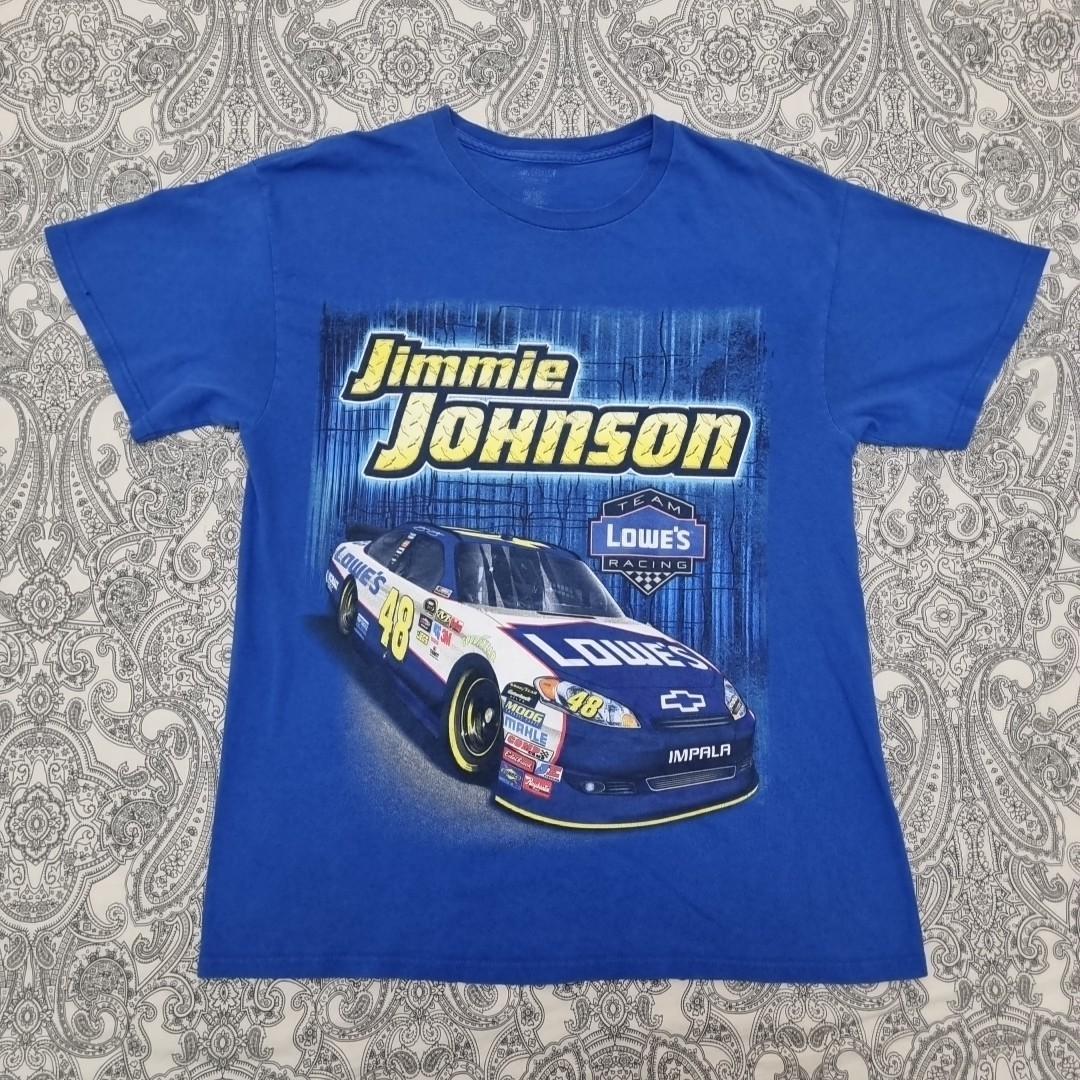 Jimmie Johnson All Over Print T-Shirt Mens Womens Tees Top Team Lowes Chevrolet Bluearge 2011 4XL