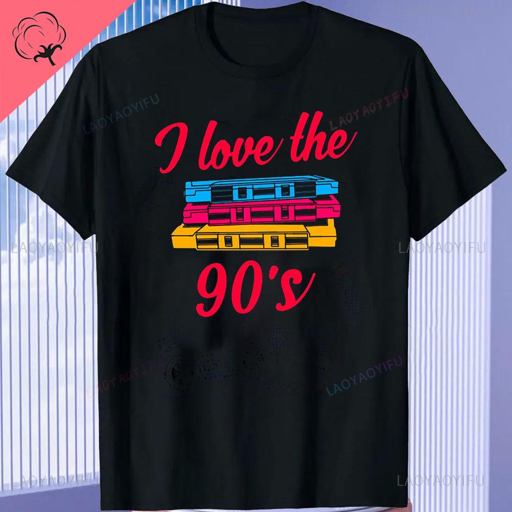 Funny 80s Retro Cotton Tee Clothing Vintage T Shirt Camisetas 1980s Party Gift Turntable Cassette Retro Style Oneck TShirt
