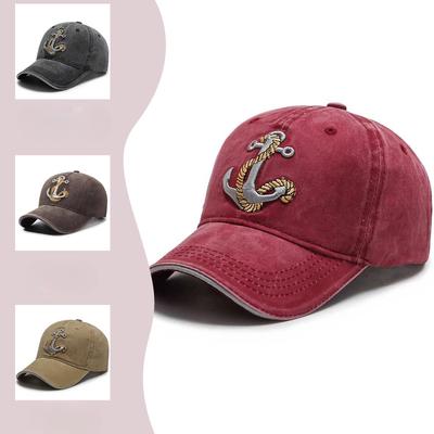New Washed and Old Simple Three-dimensional Embroidery Baseball Cap Outdoor Casual Men and Women's Sun Protection and Sun Visor Baseball Cap