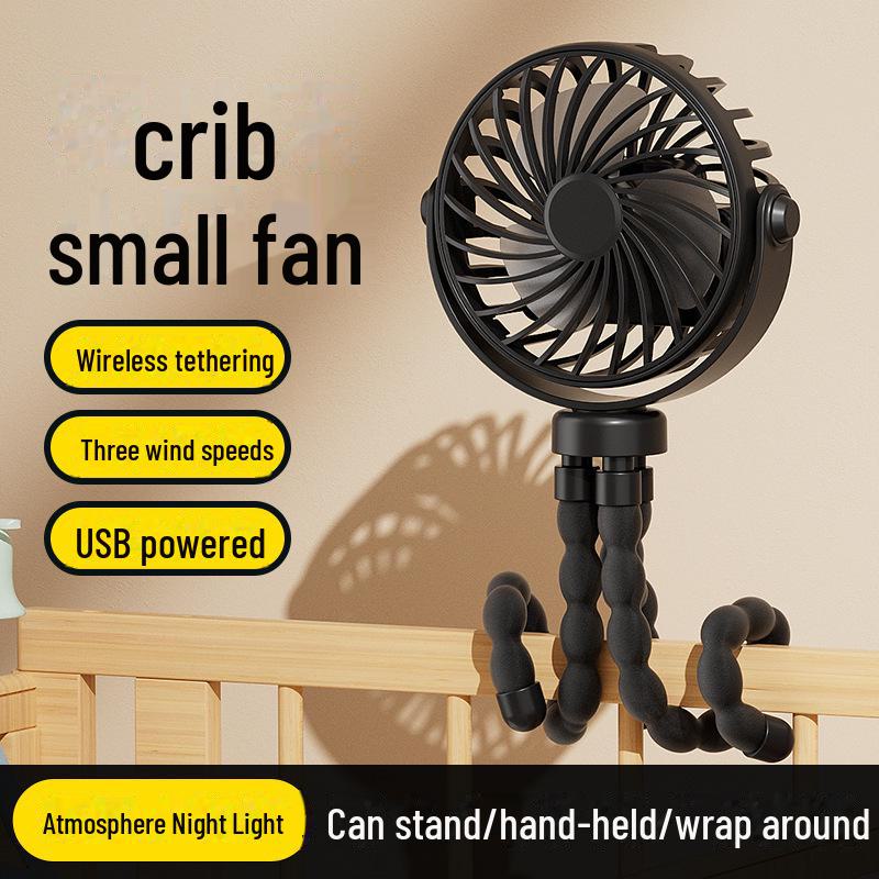 USB Rechargeable Silent Clip-On Fan for Office, Home, and Outdoor Use