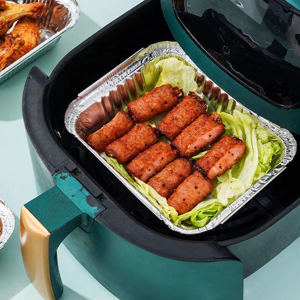 50Pcs 230-700ML Cake Baking Foil Box High-temperature Resistance Grill Catch Tray BBQ Accessories