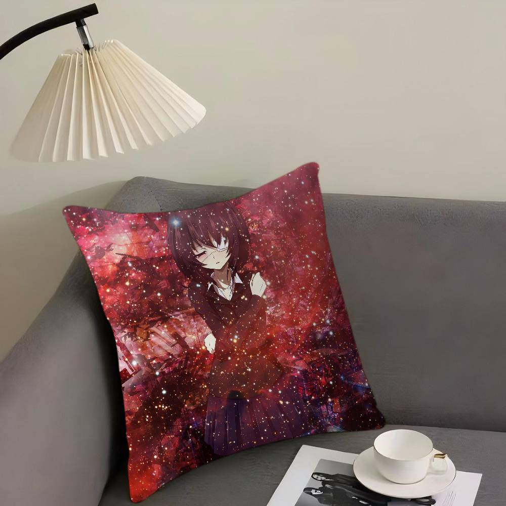 M-Misaki Mei Cartoon Animation Personalized Picture Text Home Decorative Pillows Household Gifts 45x45cm