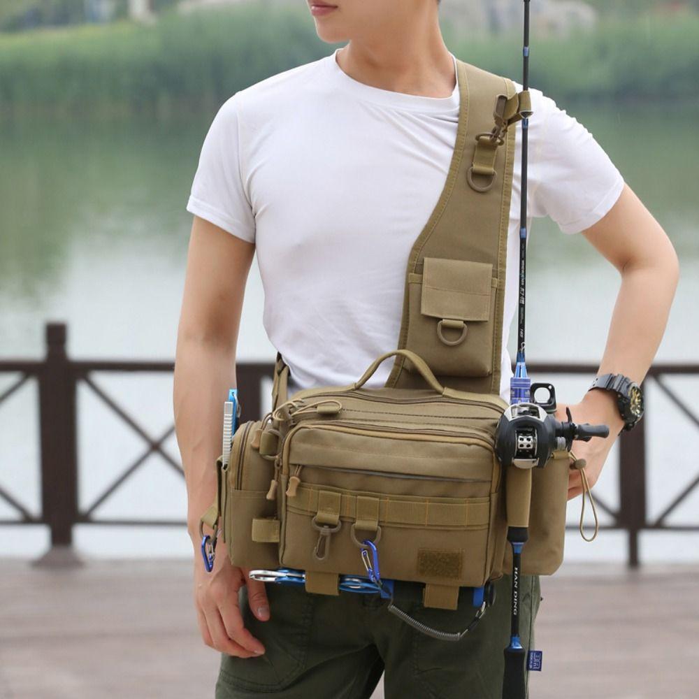 Crossbody Multi functional Lure bag Waist Fanny Fishing Rod Lure Bag  Accessories