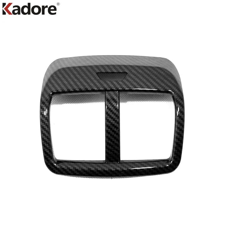 For Ford Focus Carbon Fiber Car Armrest Rear Air Condition Vent Outlet Cover Trim Interior Accessories