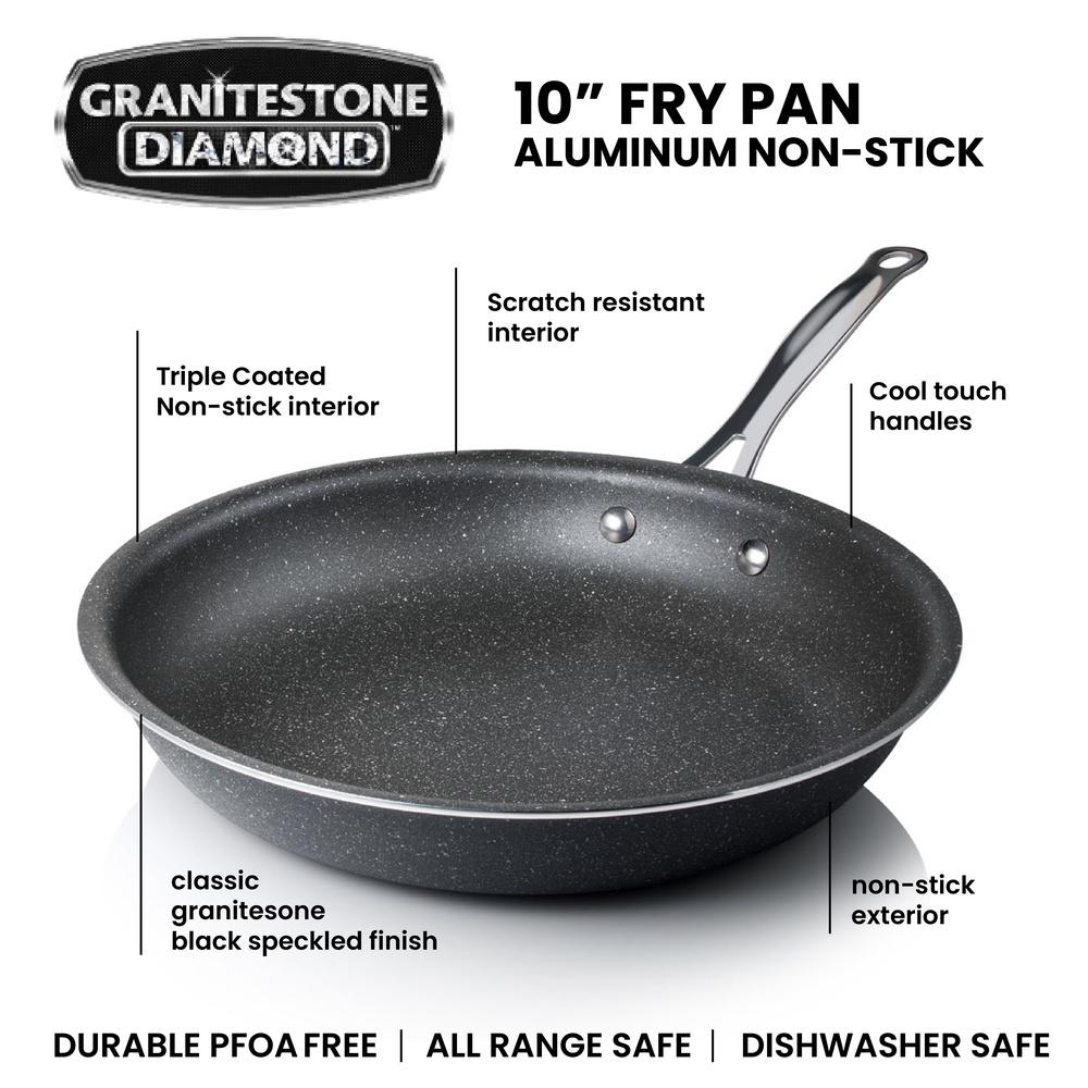 Nonstick Frying Pan Dishwasher Safe Ultra Durable Non Stick Skillet Oven Safe High Heat Resistance Aluminum Cookware 10 Inch