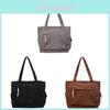 Cotton Corduroy Tote Bag For Women Large Capacity With Zipper Closure For Daily Use