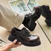 Men's round head platform heightening leather shoes 2025 new versatile casual big head Martin shoes 9522-J