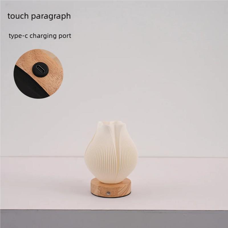 

Современная простая прикроватная перезаряжаемая маленькая настольная лампа, романтическое украшение, окружающая лампа для свадебной комнаты, ночники B & B