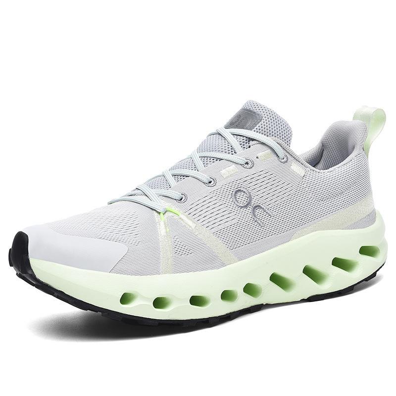 Tênis esportivos da moda com sola grossa, tênis de corrida leves e respiráveis com cabedal em trama fly, tênis esportivos para meninos e meninas