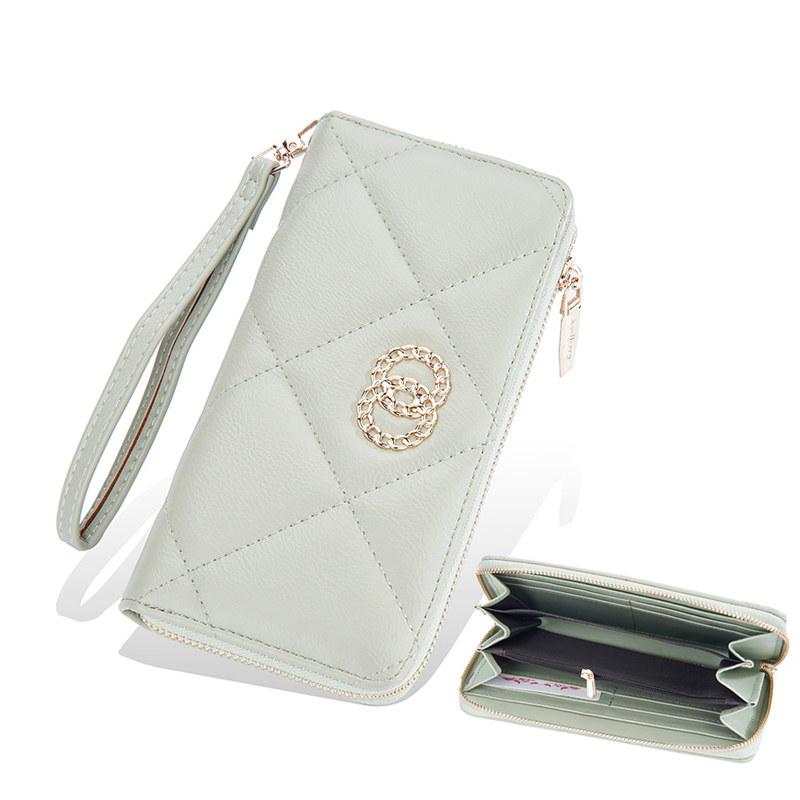 

Baellerry женские длинные кошельки модный дизайн сумки на молнии искусственная кожа держатель для карт портмоне классические сумки для телефона GZW 20*10*3cm светло-зеленый