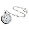 [Klefer] Taschenuhr, Weiß, Wasserdicht, Durchmesser 40mm, Analog, Kette inklusive, 190543, Silber