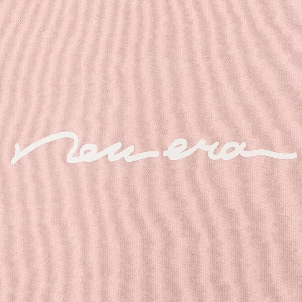 New Era Oversized Cotton Tee Handwritten Logo Pink Rouge L 14683882 S/S