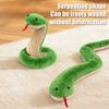 Corduroy Snake Dog Toy Soft Chew Toy Puppy Teething Toy Stuffed Green Snake