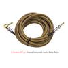 6 Meters/ 20 Feet Musical Instrument Audio Guitar Cable Cord 1/4 Inch Straight To Right-angle