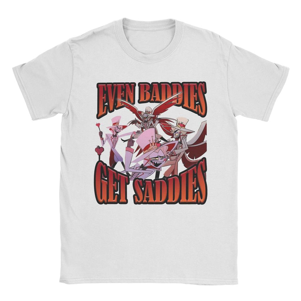 Pánské tričko Lucifer I padouši mají smutky Hazbins Hotels Ležérní bavlněná trička Krátký rukáv Tričko Kulatý výstřih Oblečení Léto