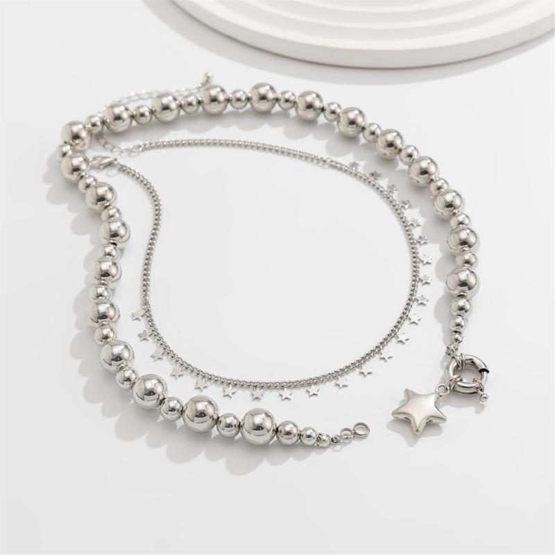 Minimalist Five Point Star Chokers Necklace with Sturdy Alloy Materials Chain Versatile Gothic Jewelry Accessory