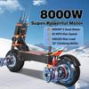 X8 PRO 8000W Doppelmotor 60V Elektroroller 14 Zoll Große Offroad-Reifen Höchstgeschwindigkeit 95km/h LCD-Anzeige Faltbarer E-Scooter mit Sitz
